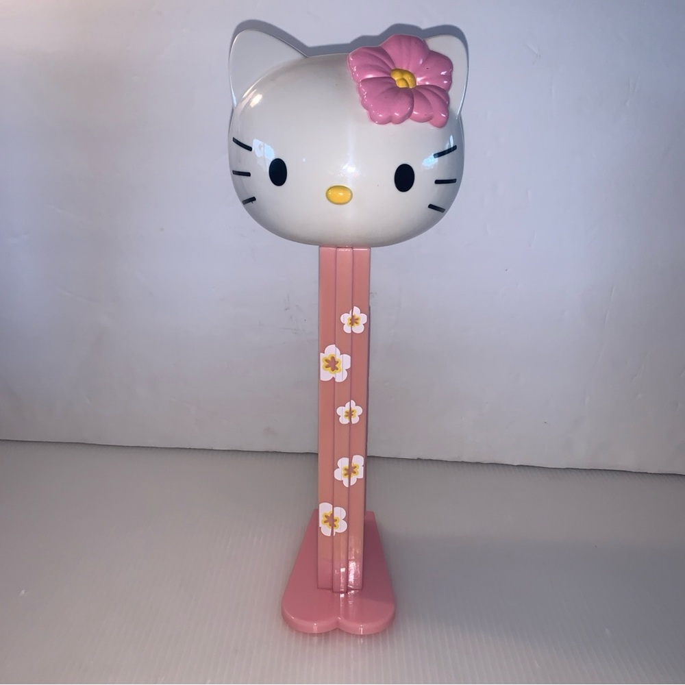 Large Hello Kitty Pink and White Pez Dispenser Holds Pez Packs